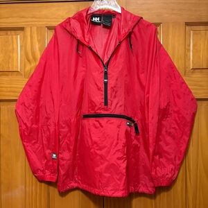 Helly Hansen Vibrant Red Nylon Packable Jacket Size Medium EUC